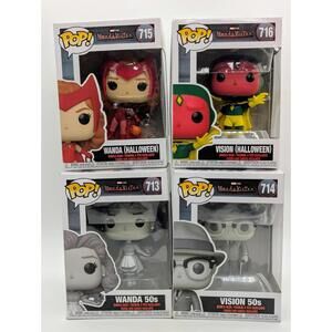 Funko Pop! Marvel WandaVision Wanda 50s #713 Vision 50s #714 Halloween #715 #716